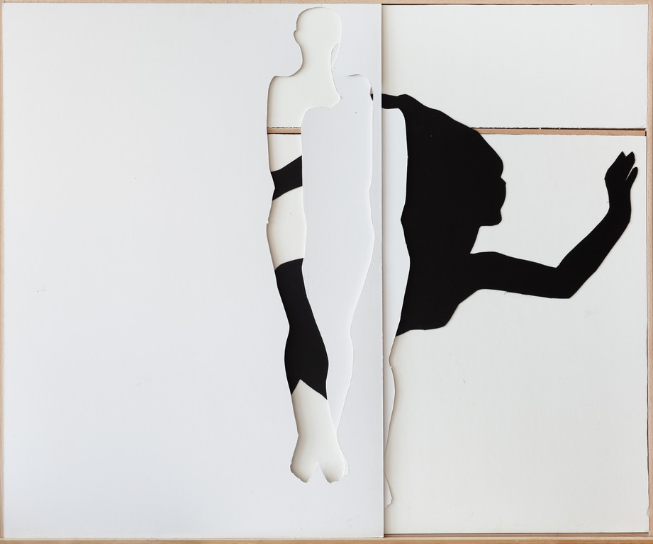 Koláž na motivy Balthuse – černá + bílá levý zákryt
