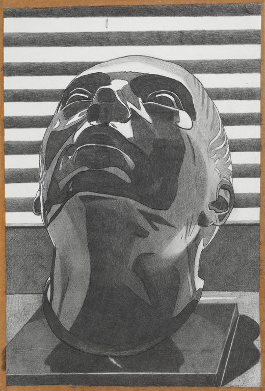 Bronzová hlava Jiřího Středy