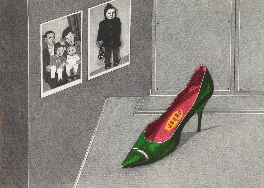 Mother’s Shoe and Photograph of her When She Was 4 Years Old